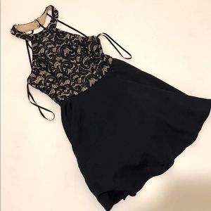 B. Darlin dress navy and cream, worn once size 9/10 prom